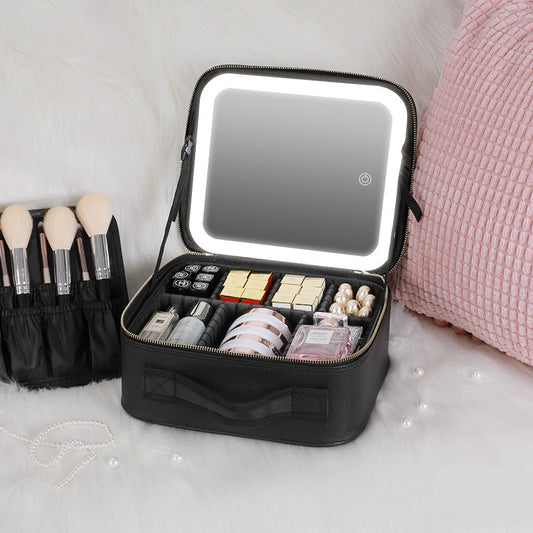 Smart LED Makeup Case with Mirror