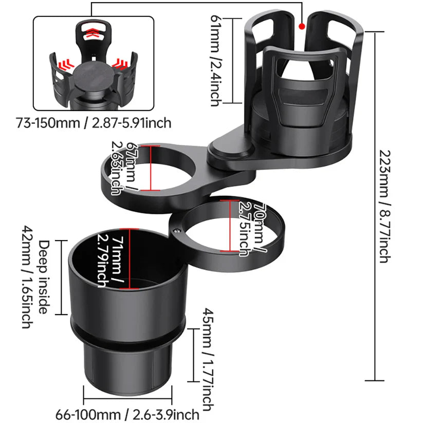 Esence© 4 in 1 Multifunctional Car Cup Holder