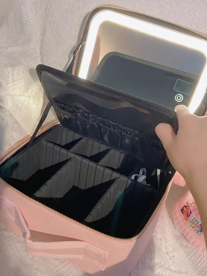 Smart LED Makeup Case with Mirror